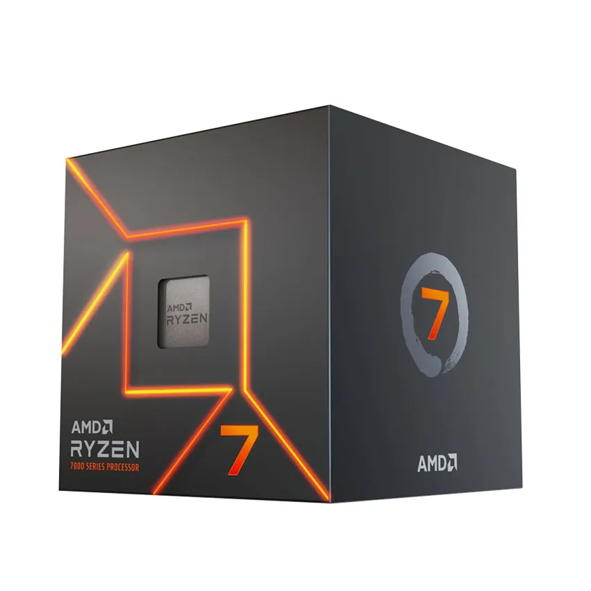 CPU AMD Ryzen 7 7700 (3.8 GHz Upto 5.3GHz / 40MB / 8 Cores, 16 Threads / 65W / Socket AM5)